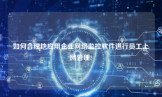 如何合理地应用企业网络监控软件进行员工上网管理?